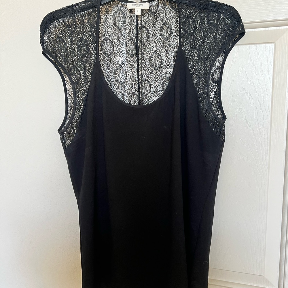 Helmut Lang: Lace Sleeveless Top